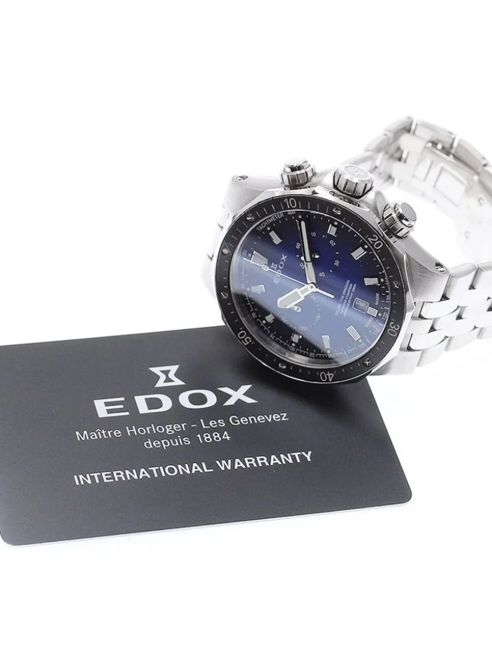 EDOX Delfin original chronograph 10109 Date blue Dial Quartz Men's Watch_957322